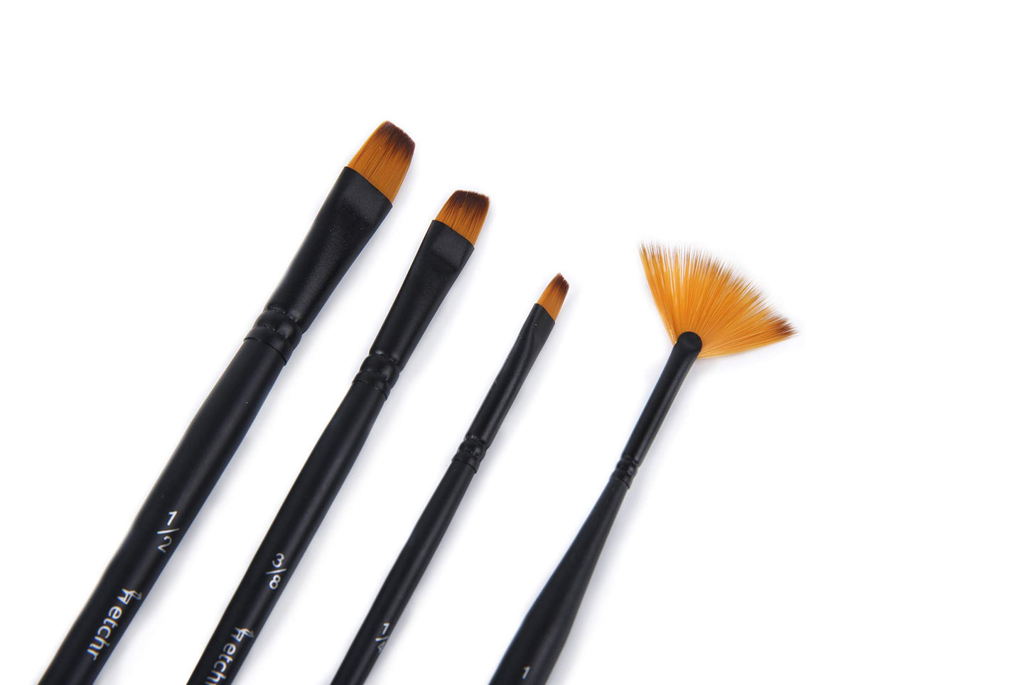 Etchr Professional Artist Paintbrushes – 10 Assorted Vegan-Friendly Watercolor Brushes in Carry Case - Quality Brush Set