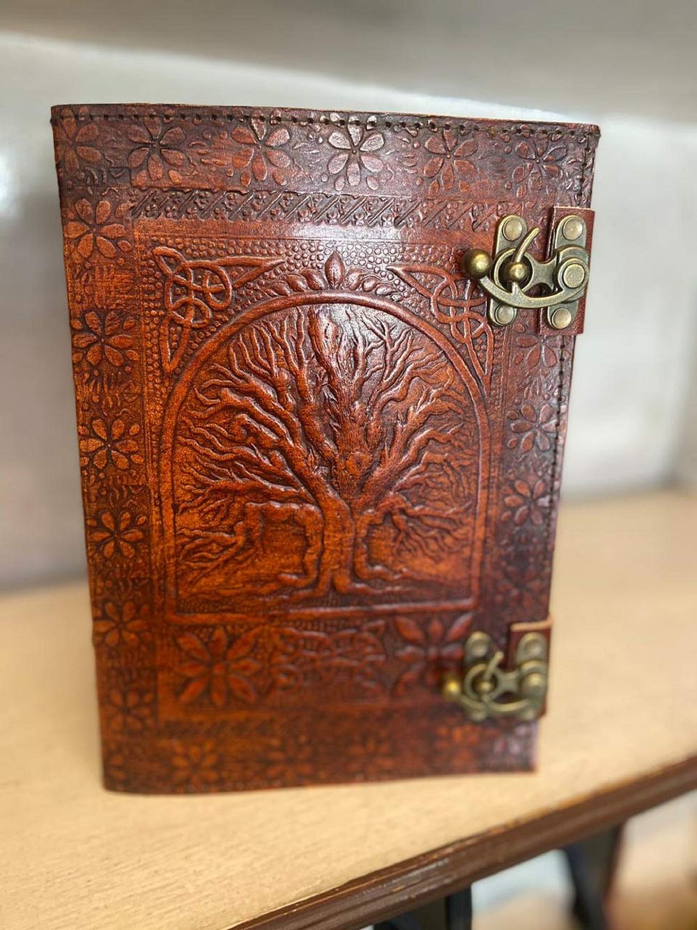 600 pages large tree of life journal | leather journal diary | embossed large tree of life notebook | writing leather notebook | handmade leather journal | leather grimoire | leather sketchbook 7 x 10