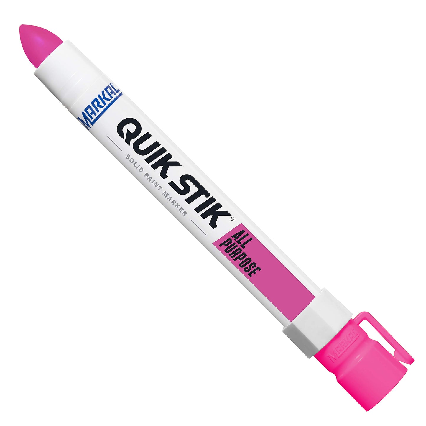 Markal 61044 Quik Stik All Purpose Solid Paint Marker, Fluorescent Pink (Pack of 12)