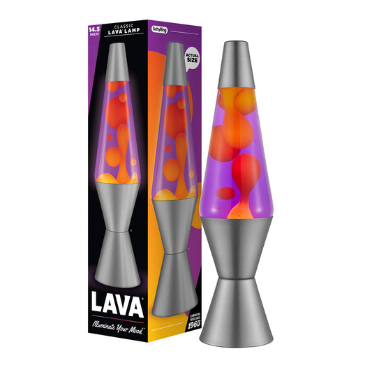 Lava® Lamp - 14.5" Purple Sunset - The Original Motion Light - Yellow Wax and Purple Liquid - Item #2635 (Amazon Exclusive)