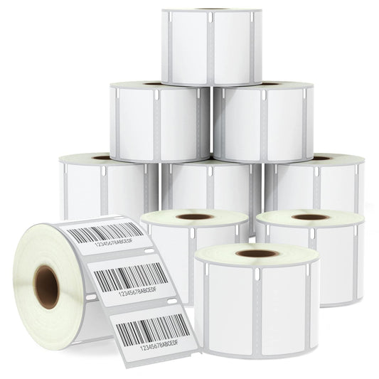 BETCKEY - Compatible DYMO 30334 (2-1/4" x 1-1/4") Multipurpose Barcode Labels, Perforated, Compatible with DYMO Labelwriter 450, 4XL, NOT FIT 550 & 5XL [10 Rolls/10000 Labels]