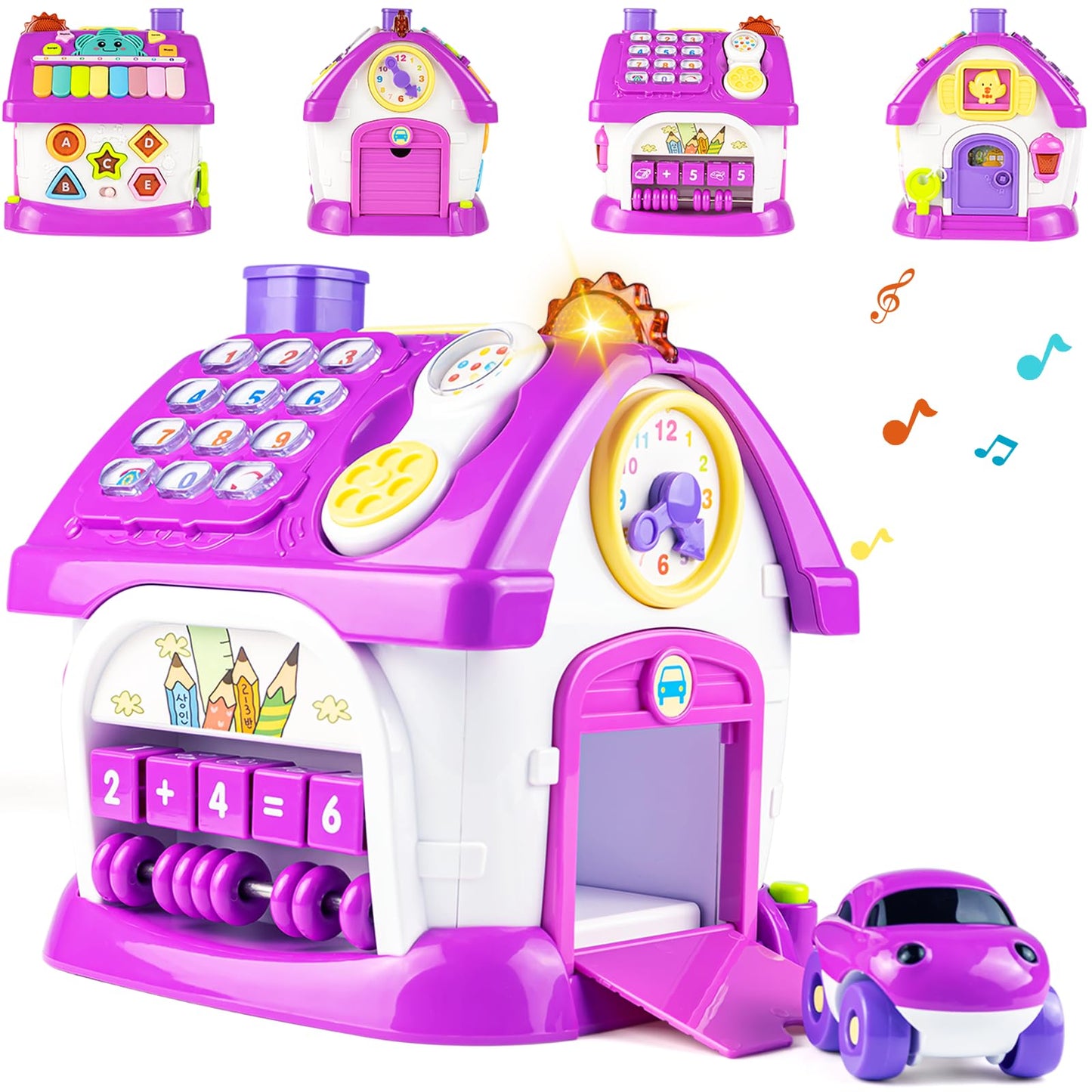 Marstone Montessori Toddler Toys for 1 Year Old Girl Gifts, 8 in 1 Multi-Functional Learning Baby Musical House for 1 2 3 Year Old Girl and Boy Birthday Gifts, Educational Baby Toys 6-12, 12-18 Months
