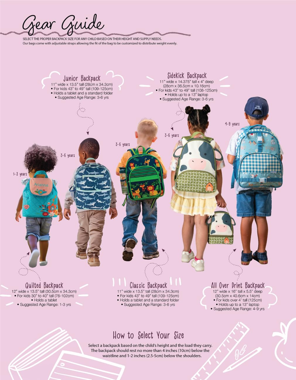 Stephen Joseph Unisex Toddler Back to School, Quilted Backpack, One Size, Horse