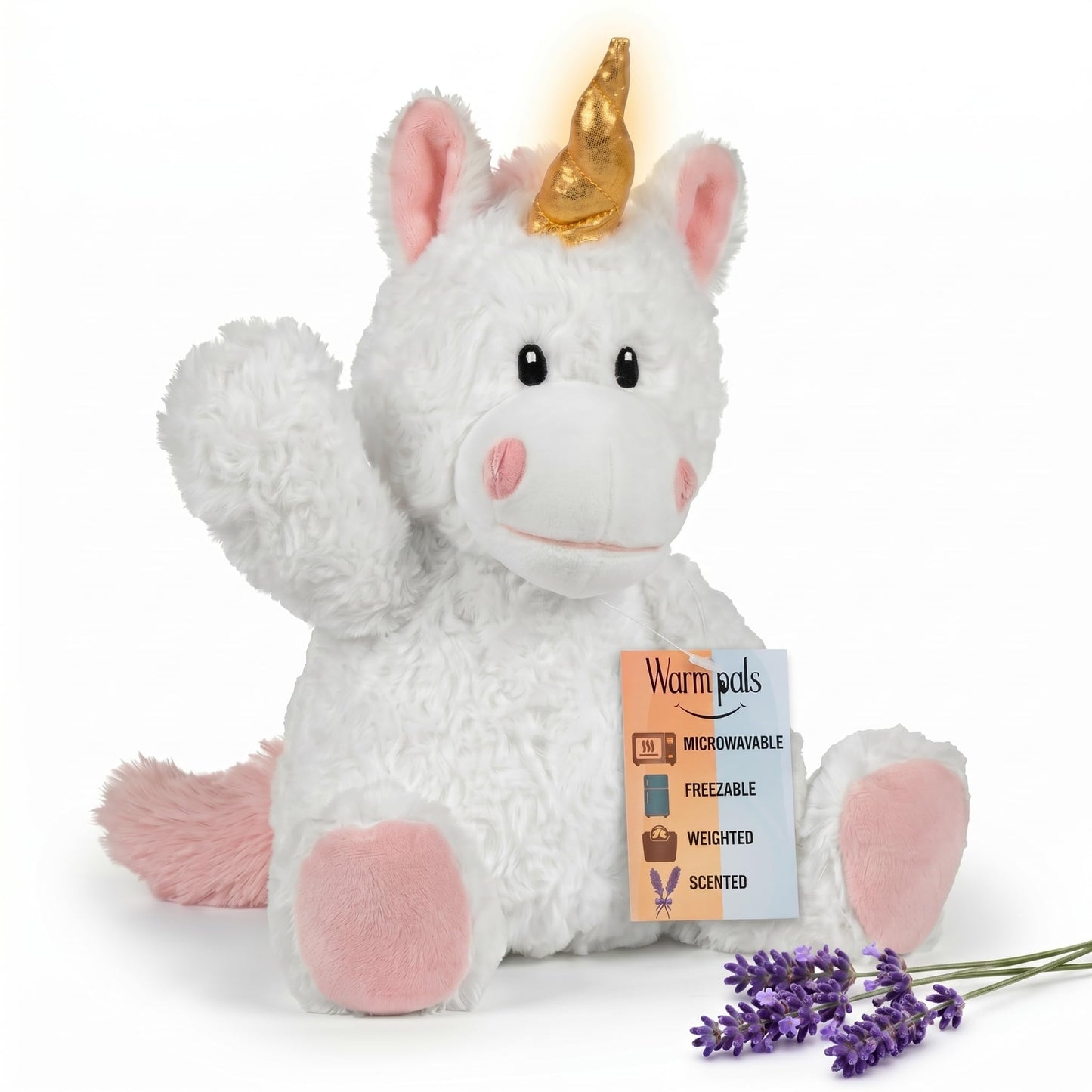 Warm Pals Microwavable Lavender Scented Plush Toy Stuffed Animal - Magical Unicorn