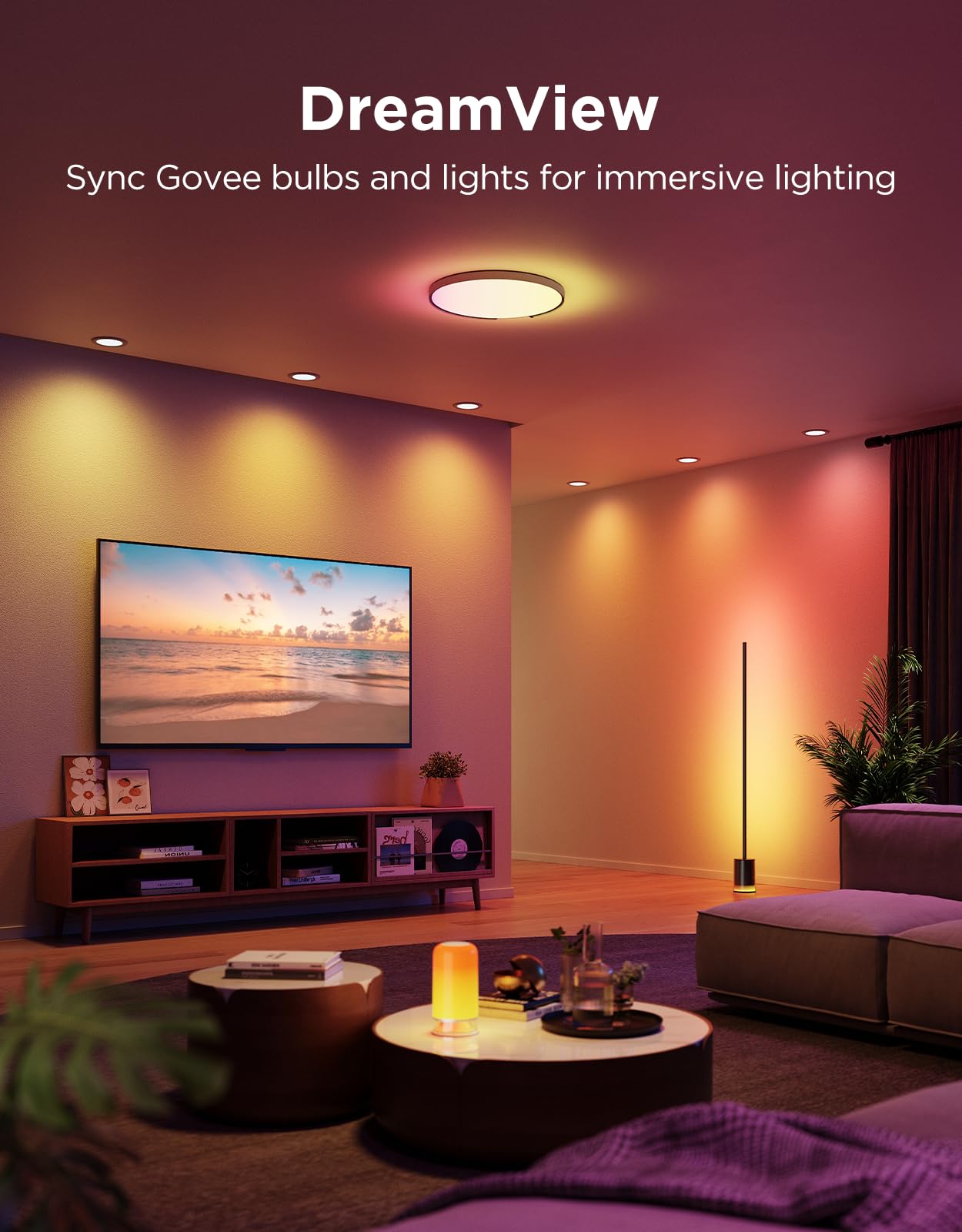 Govee BR30 Smart Light Bulbs, Works with Matter, Alexa and Google Assistant, LED Light Bulb, WiFi RGBWW Color Changing Flood Light Bulbs, Recessed Can Light Bulb, 2.4Ghz only, 850 Lumen, 6 Pack