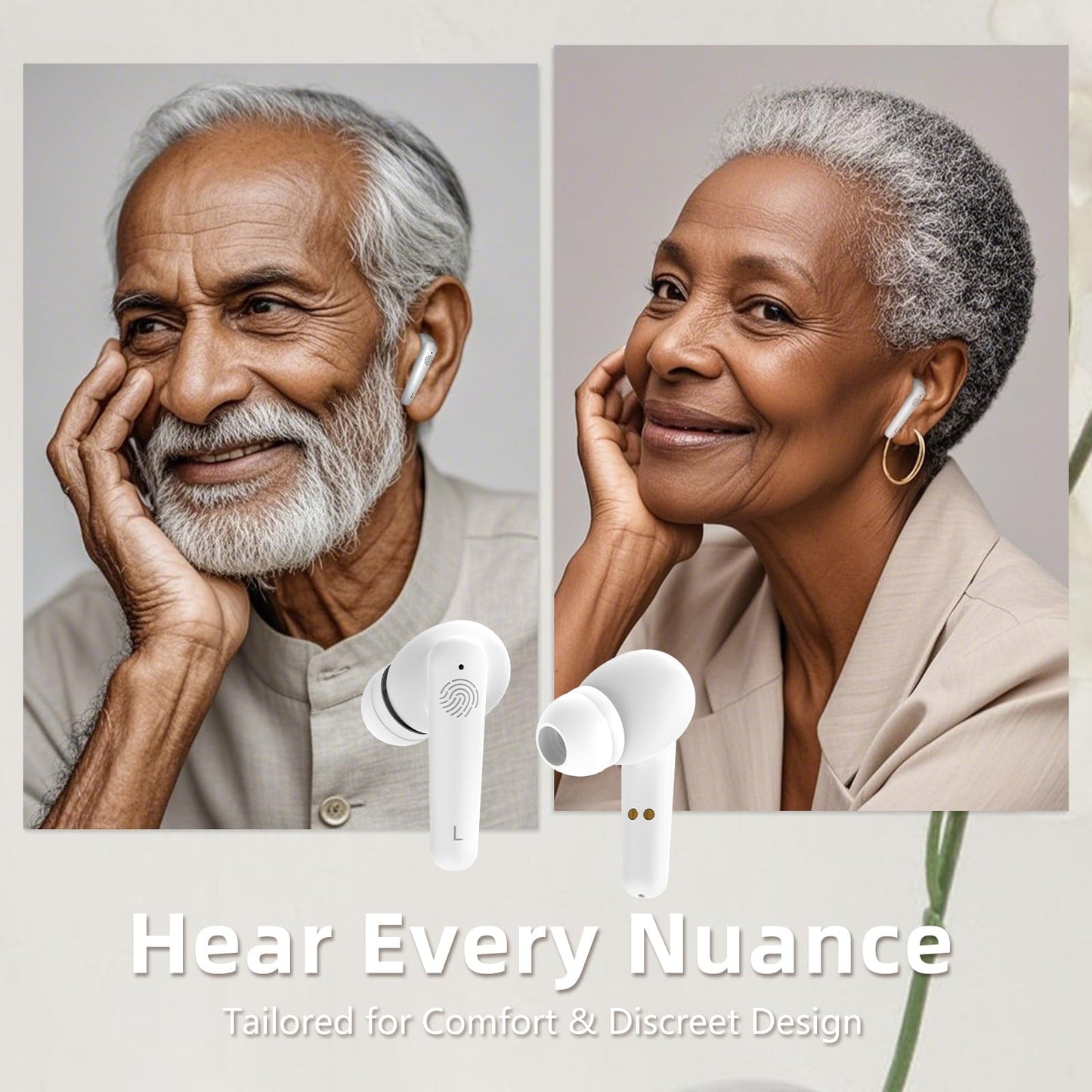 Acevion by maleous – Rechargeable OTC Hearing Aids for Seniors Fashionable | Pro-Level (Not Amplifier) | 24-Channel DSP, 90% Feedback Suppression | 100-Hr Battery | Japanese Design, Touch Control