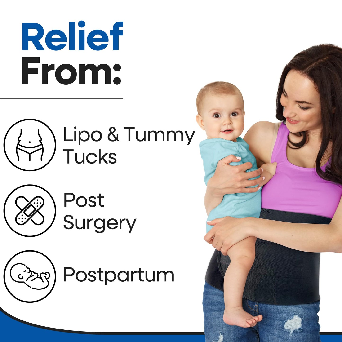 Abdominal Binder Post Surgery Tummy Tuck | Postpartum Belly Band Wrap | Post C Section Belly Binder | Stomach Compression Hernia Belt For Men or Women After Pregnancy Hysterectomy Belly Band (XXL)