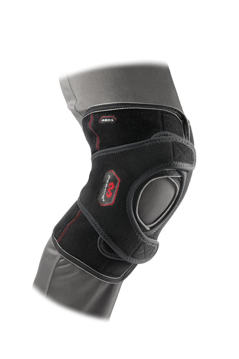 McDavid MD4201 Versatile Knee Wrap with Stays, Large, Black