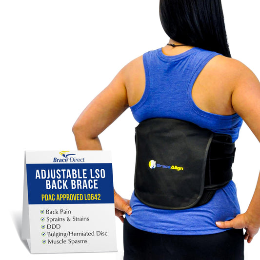 Brace Align Adjustable Lumbar Lower Back Support Brace - LSO - Herniated or Bulging Disc, Sciatica, Scoliosis, DDD, Immediate Back Pain Relief PDAC Code L0642