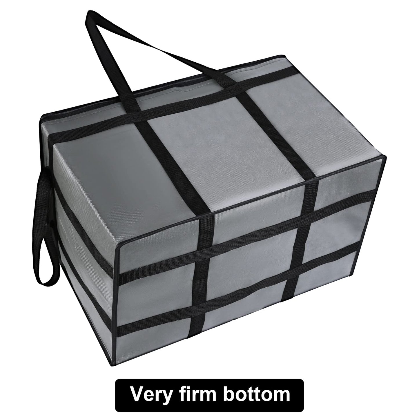 musbus 4 PACK XXXL Insulated Food Delivery Bag Cooler Bags Keep Food Warm Catering Therma for doordash Catering Cooler Bags Therma 22w x 14 lx 13d Shopper hot Grey