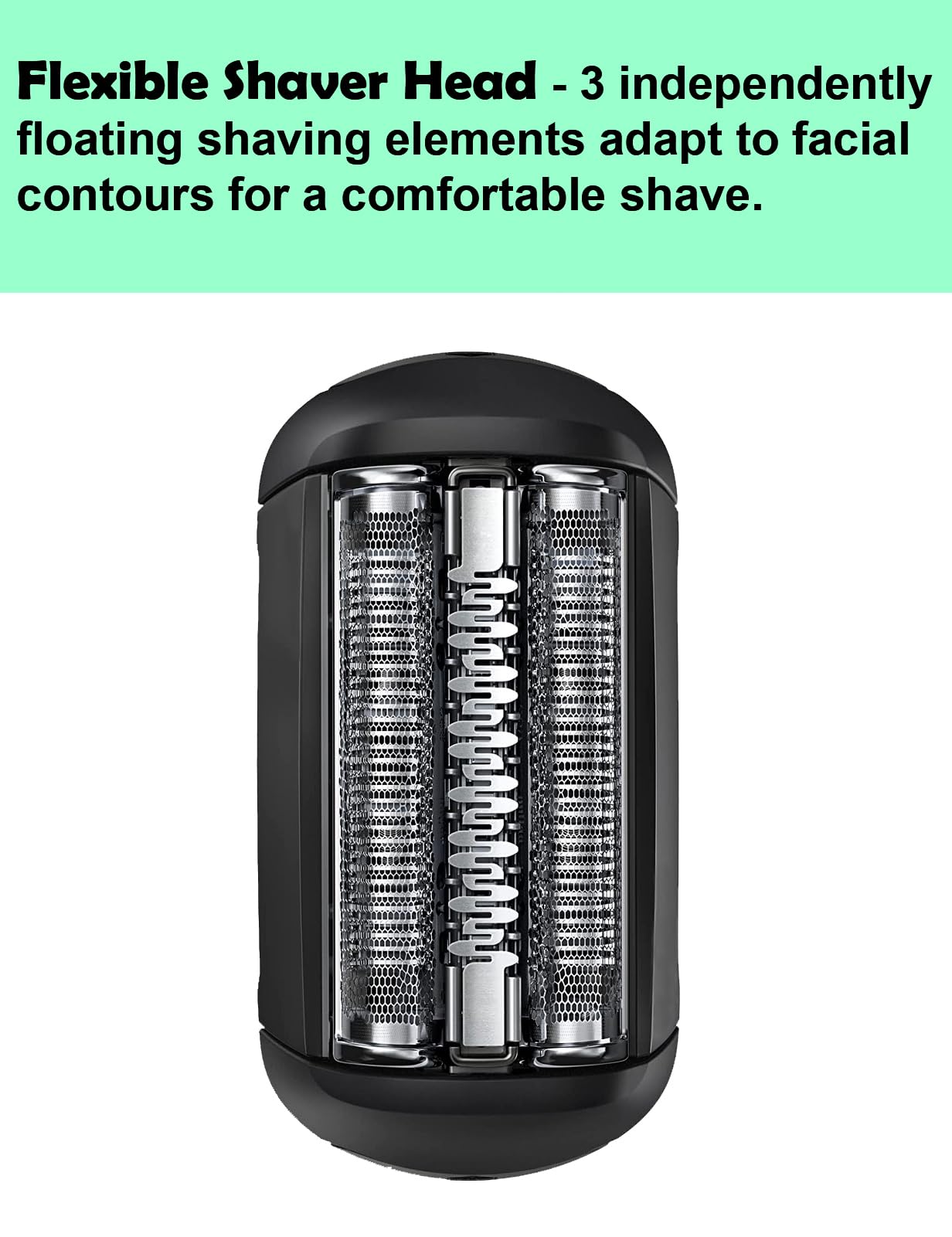 52B Series 5 Replacement Head for Braun Electric Shaver, S5 Wet and Dry Replacement Foil and Cutter Compatible with 5190cc 5090 5020 (2 Count)