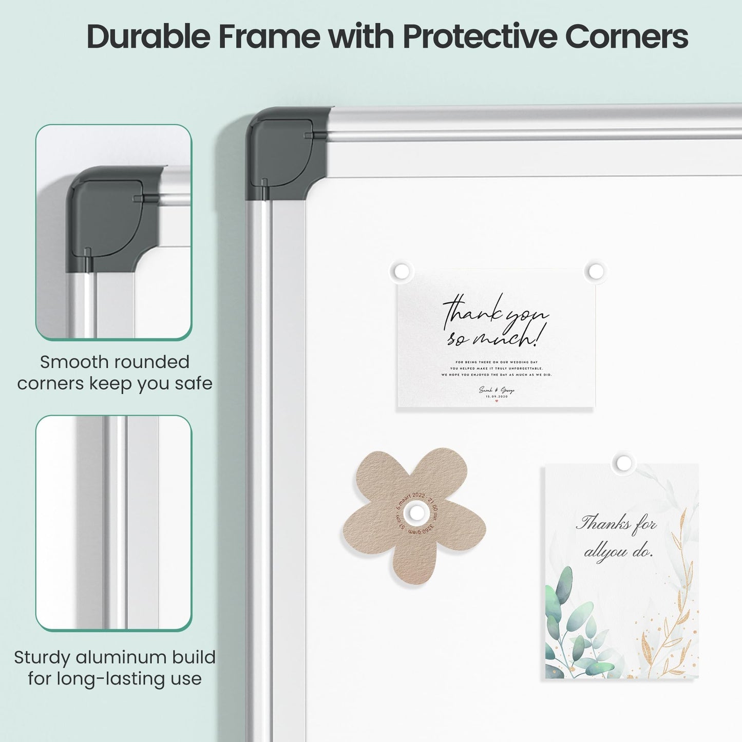 Scribanx Magnetic Dry Erase Board 36 x 24 for Wall, Whiteboard for Home Office, School, Study Room – Silver Aluminum Frame with 2 Markers, 4 Magnets & Eraser
