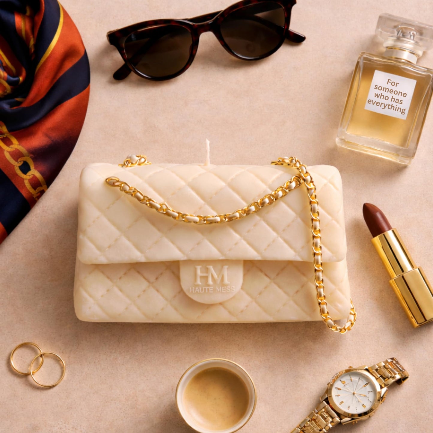 Handbag Candle in GiftBox - Haute Mess - Designer Gifts for Women - High End Luxury Candles for Women - Gift for Girlfriend - Luxury Gifts for Mom - Classy Bridal Shower Gift - Purse Candle