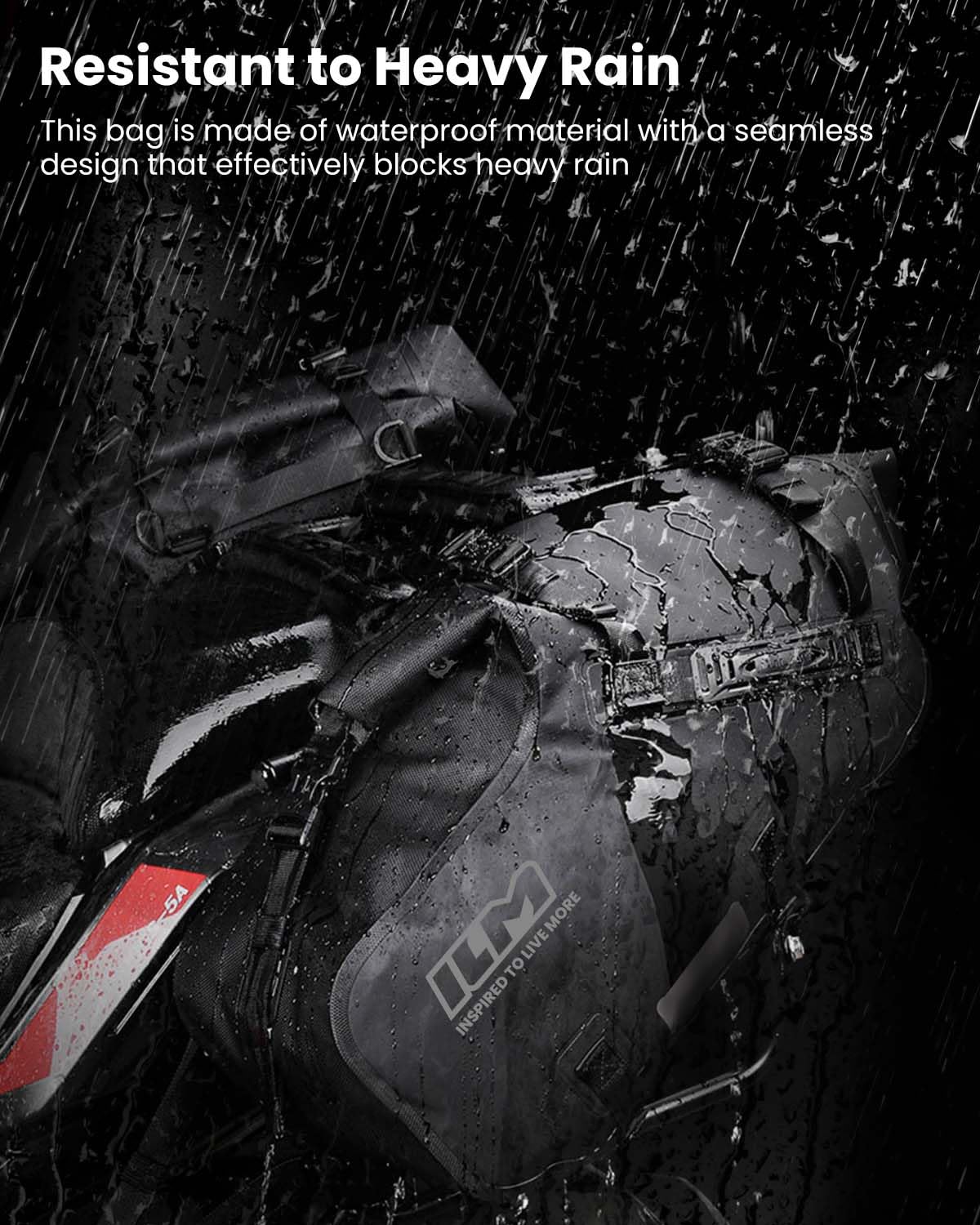 ILM Motorcycle Saddlebags Waterproof Motorbike Side Bags Panniers Large Capacity 48L(24L*2) Adventure Dual Sport BS3