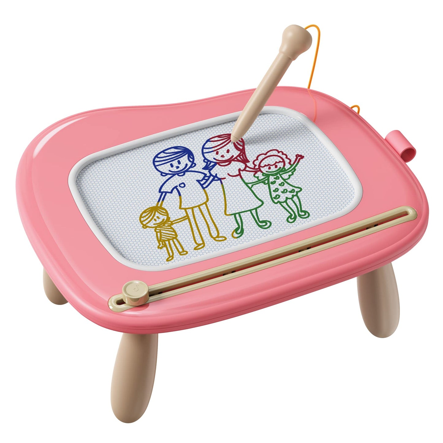 Magnetic Drawing Board, Doodle Board for Toddlers Toys Age 1-2, Magnetic Writing Board, Preschool Learning and Educational Toys for 1 2 3 Years Old Girl Boy, Gift for Birthday Christmas New Year(Pink)