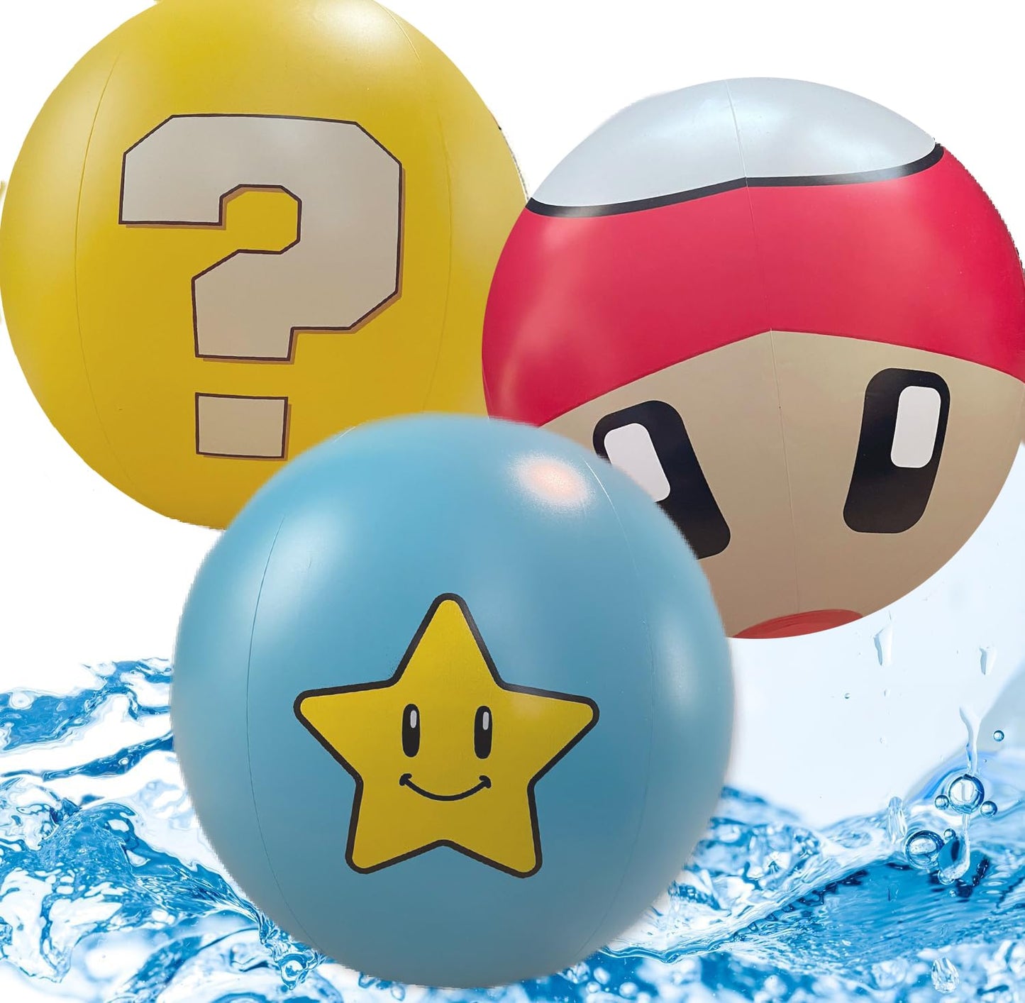 13.5” Set of 3 Fun Indoor and Outdoor Balls - Can Use for Play/Room Decor/Party Decor/Pool Inflatable Water Toys - Medium