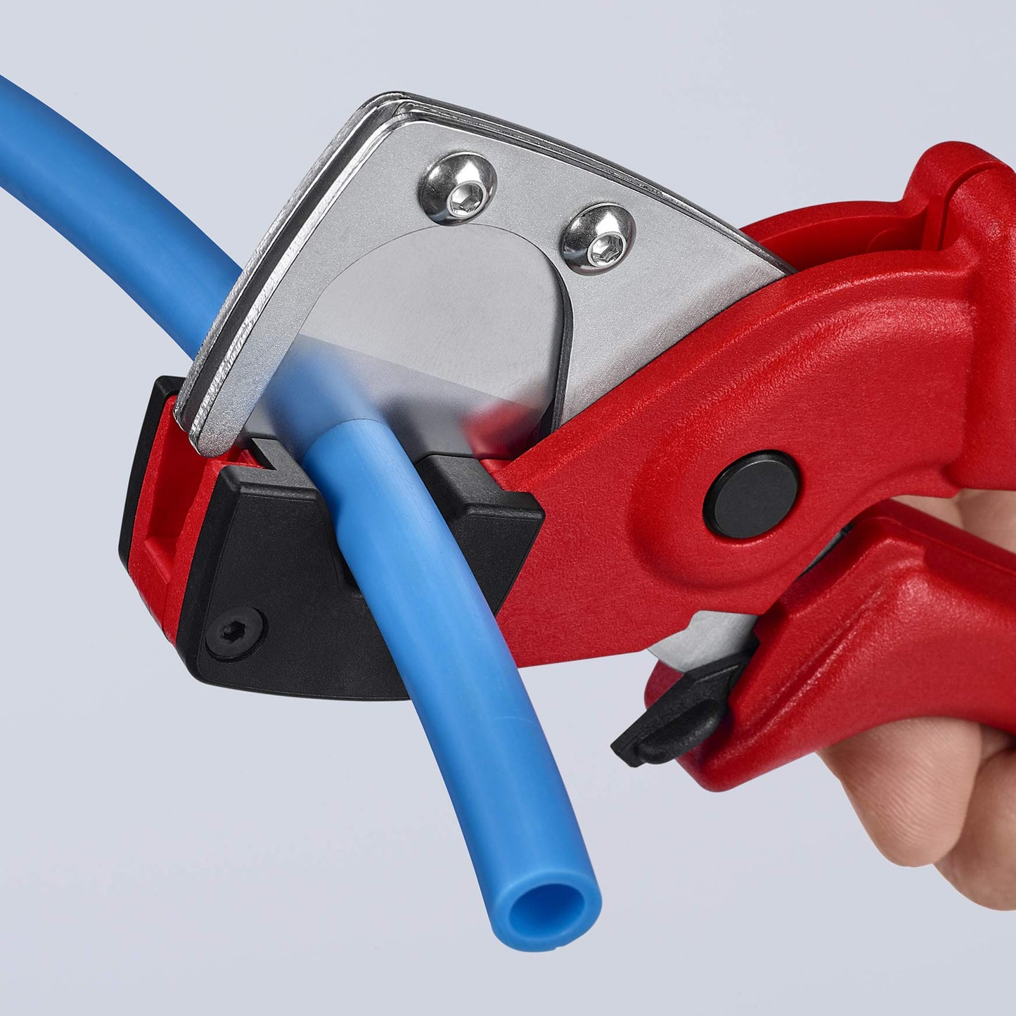 KNIPEX Tools 90 10 185 Pneumatic Hose Cutter, Red