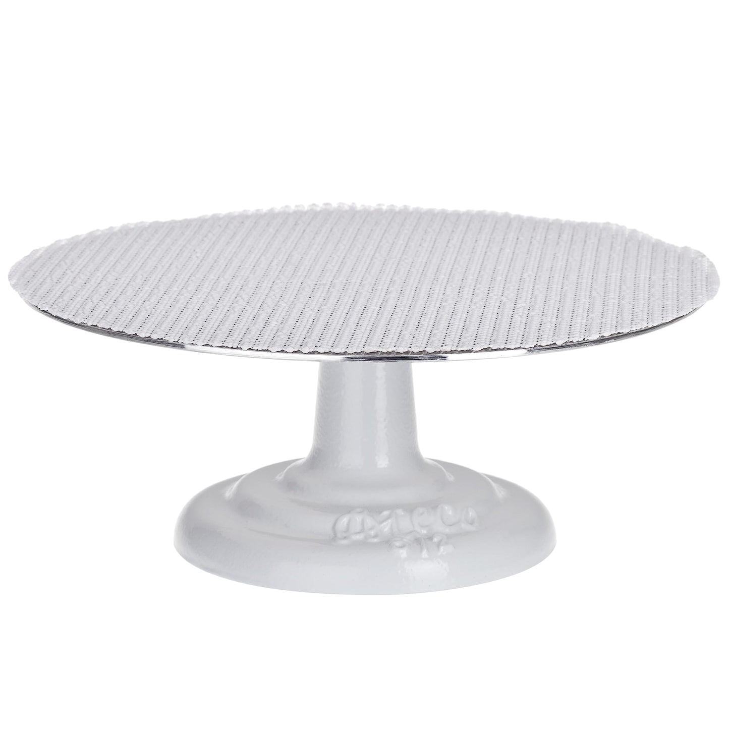 Ateco Cast Iron and Non-Slip Pad Cake Stand, 12 inch, White