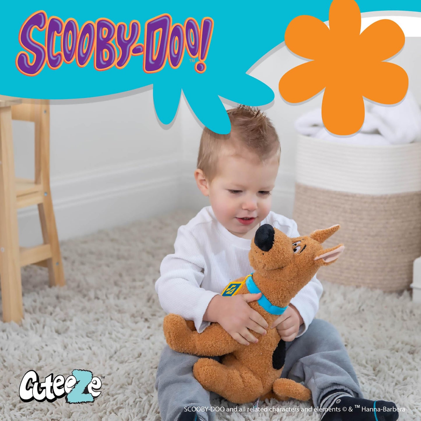 KIDS PREFERRED Warner Bros. Scooby-Doo Cuteeze Extra Soft Plush Stuffed Animal Toy for Baby and Toddler Boys and Girls – 13 Inch Size
