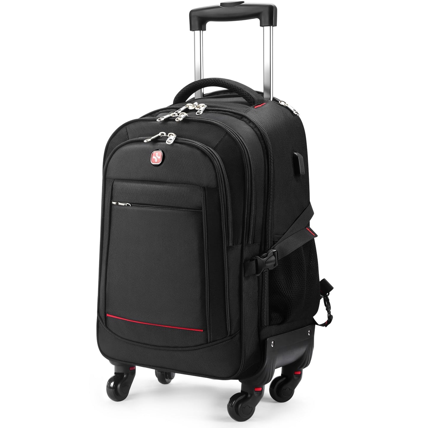 StarCloud 4-Wheel Rolling Backpack 45L (22x14x9 in): 17.3-Inch Roller Travel Laptop Backpack for Business, Water-Resistant Carry-On Luggage, Airline Approved Suitcase for Travel and Commuting