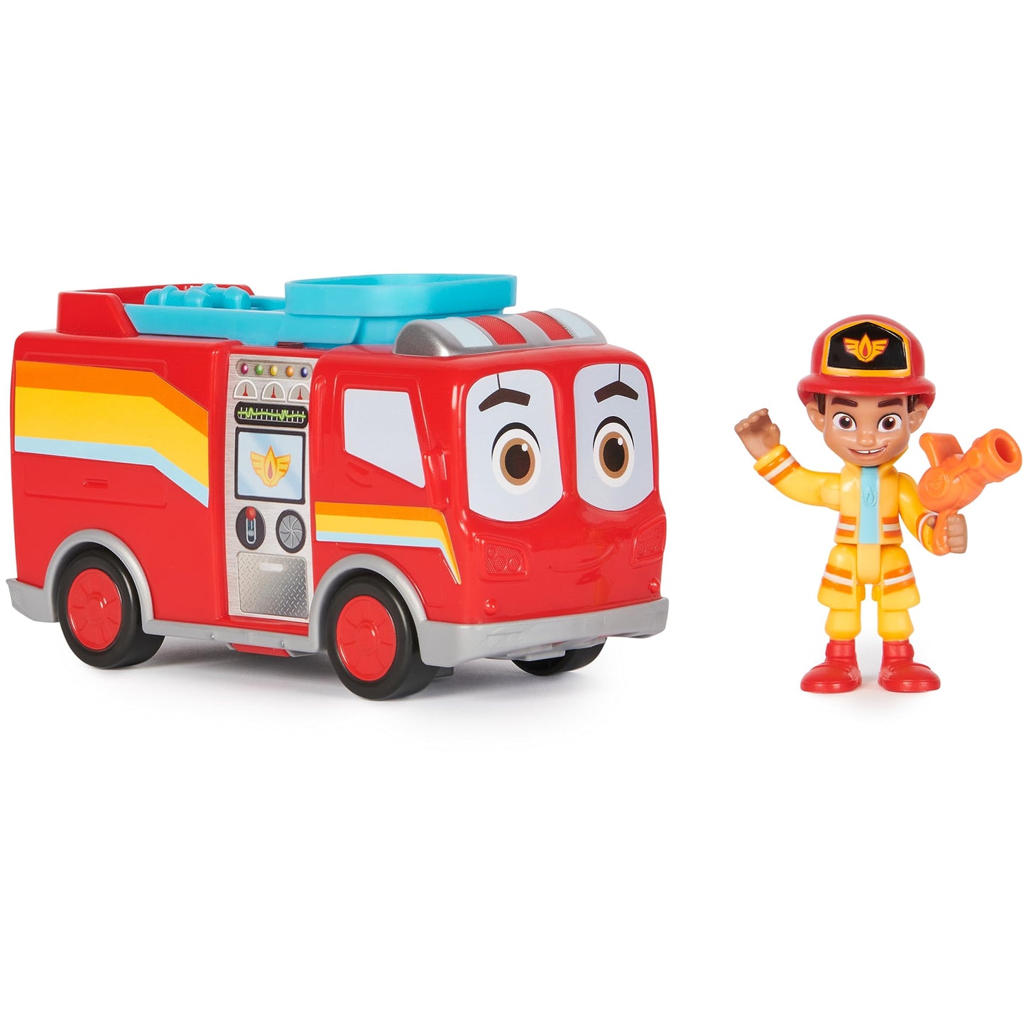 Disney Junior Firebuds HQ Playset with Lights, Sounds, Fire Truck Toy, Action Figure and Vehicle Launcher, Kids Toys for Boys and Girls Ages 3 and Up