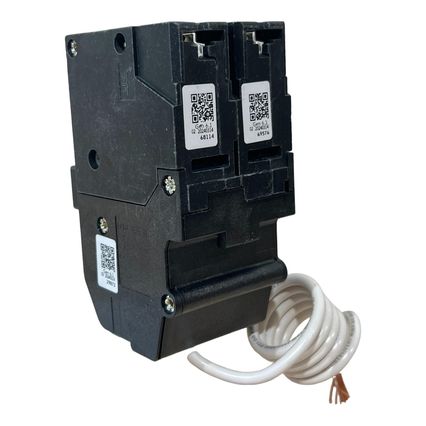Eaton BRN240GF BR GFCI Circuit Breaker, Ground Fault, Pigtail Neutral, 40 A, 10 KAIC, Two-Pole, 120/240 V