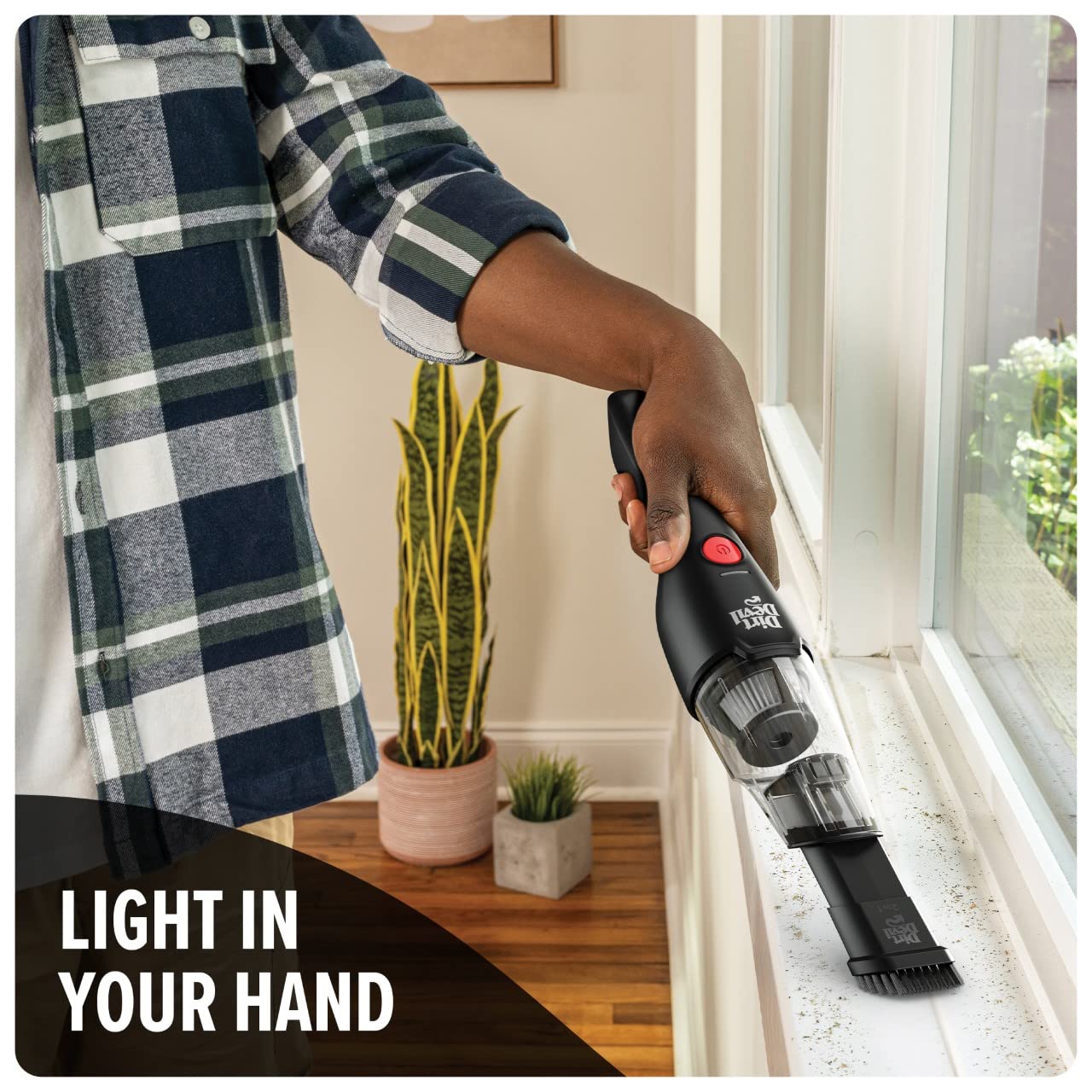 Dirt Devil Grab and Go+ 8V Cordless Handheld Vacuum Cleaner, Powerful Suction, Lightweight, Includes 2-in-1 Tool and Charging Stand with Tool Storage, Portable Vacuum Cleaner