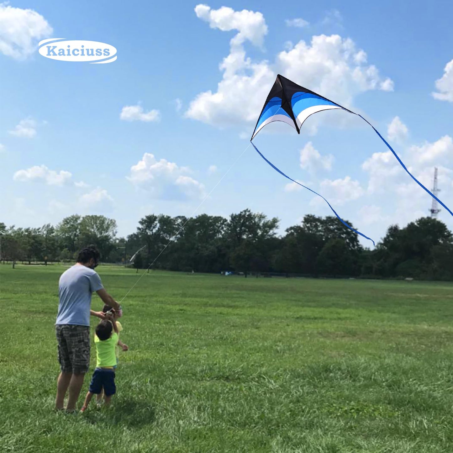 Kaiciuss Kite & Reel Winder Set, it Comes with Double Delta Kites and Double 7.1’’ Spools, Each Wheel Comes with Safety Lock and 650 FT Strong String