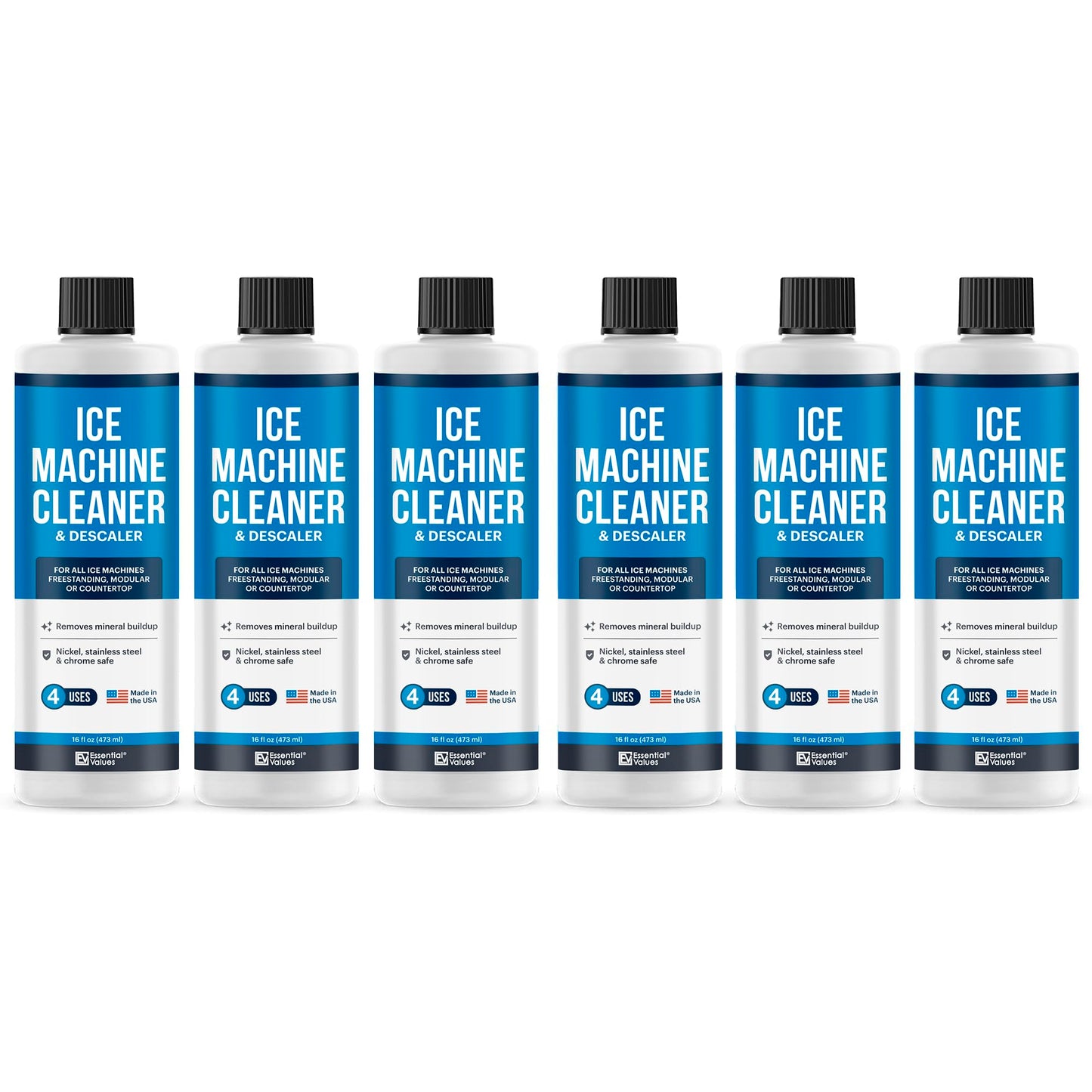 Ice Machine Cleaner and Descaler 16 fl oz Descaler | Ice Maker Cleaner Compatible with All Major Brands (Scotsman, KitchenAid, Affresh, Opal, Manitowoc) (6 pack)