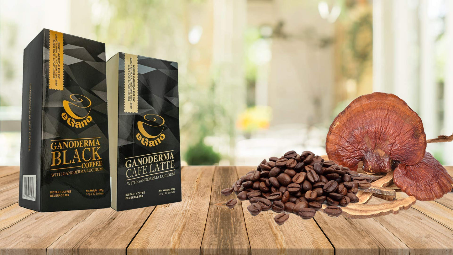 6 Boxes eGano Premium Ganoderma Black Coffee Instant Coffee With Ganoderma Lucidum Extract (3.5g x 30 Sachets / Box)