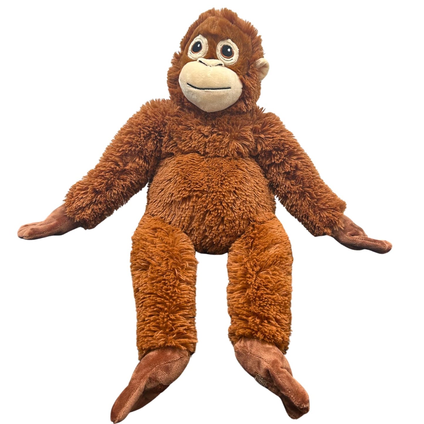 TQJOUJOU Punch Monkey Plush, Punch The Monkey Soft Stuffed Throw Pillow, Cuddly Zoo Animal Friend for Hugging (Orange)