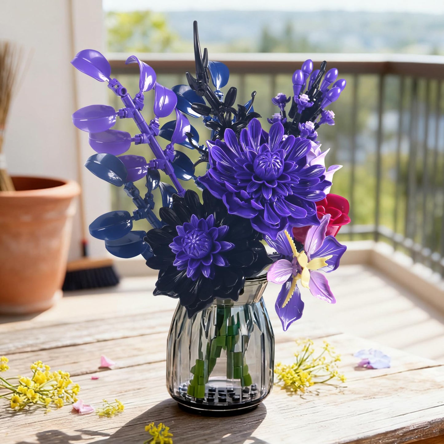 8 Exquiste Flower Bouquet Building Blocks,DIY Artificial Botanical Flowers Collection for Decoration or Display,Memorable Present for 14+ Boys,Girls or Adults