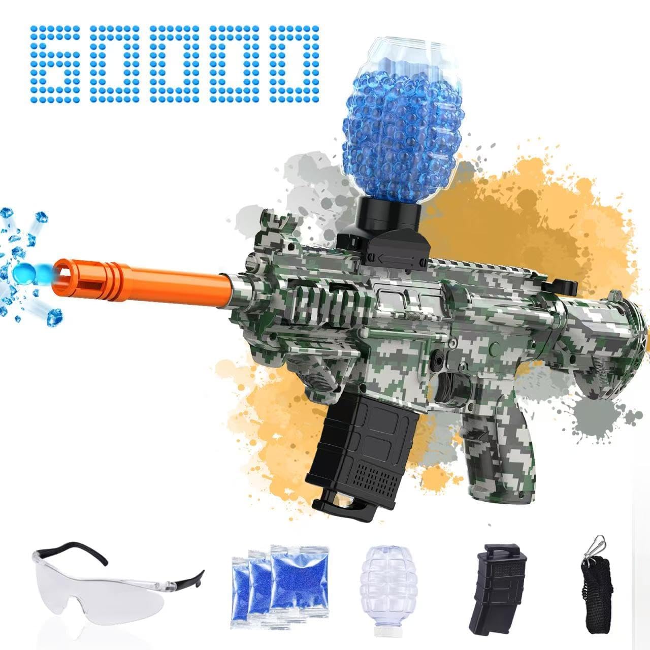 Electric Gel Ball Blaster Toys-Eco-Friendly Splatter Ball Blaster,Automatic Outdoor Games Toys for Activities Team Game(Green)