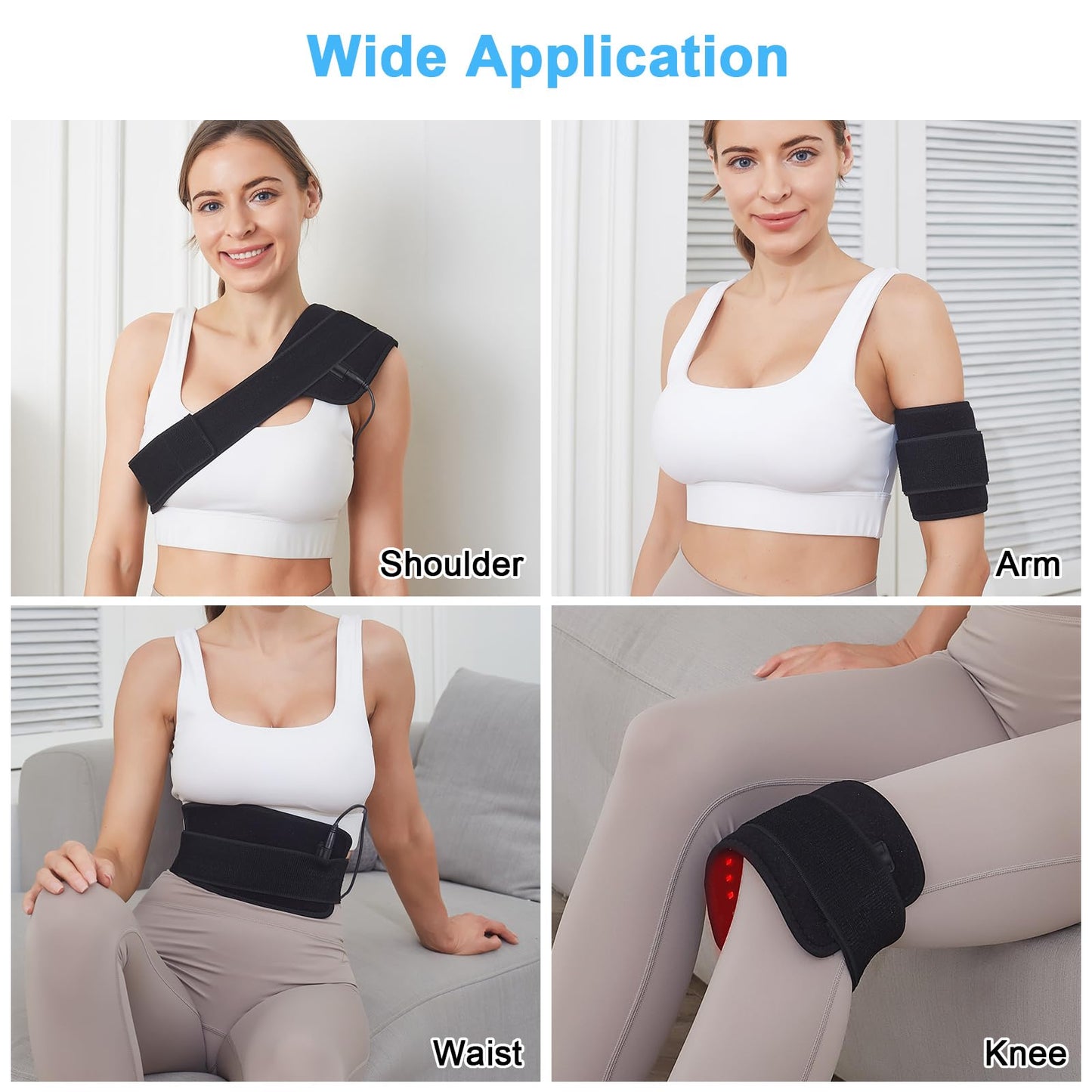 Red Light Therapy for Body,Infrared Light Therapy Pad with Timer Remote Control,Wearable 660nm&850nm with Heating for Neck Shoulder Back Body,Infrared Wrap Belt for Gift for Women Men