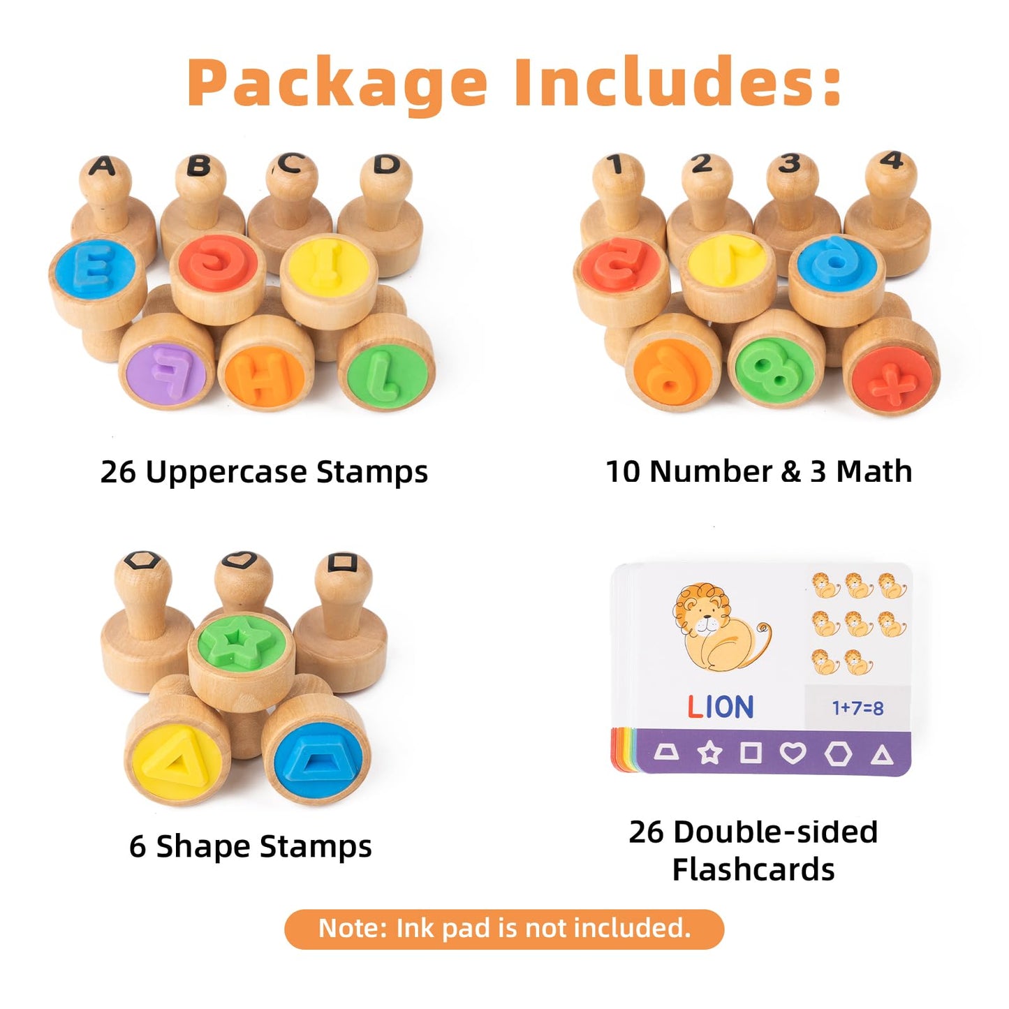 Busy edition Alphabet Number Stamps for Kids