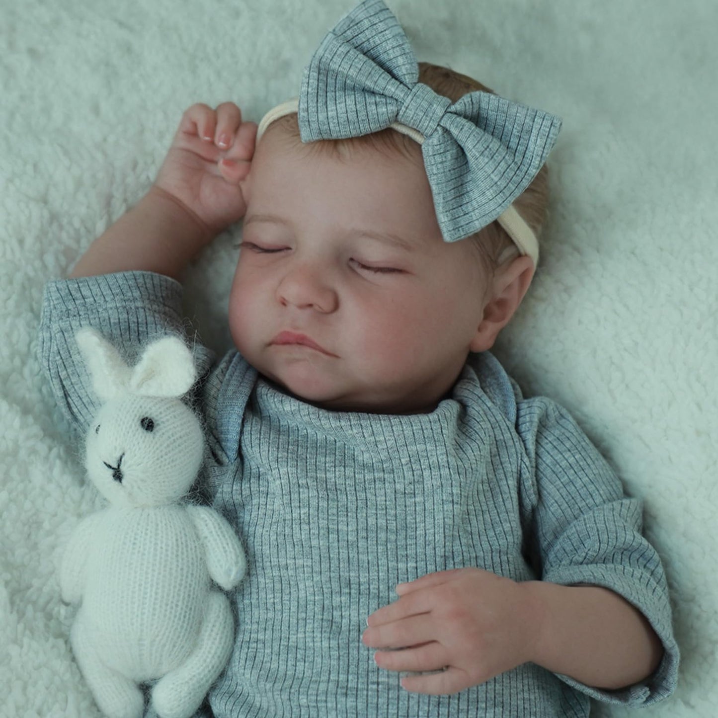 SCOM Realistic Reborn Baby Dolls - 18 Inch Real Life Baby Girl, Lifelike Doll with Anatomically Correct, Newborn Baby with Full Body Vinyl for Kids Age 3+ Gift