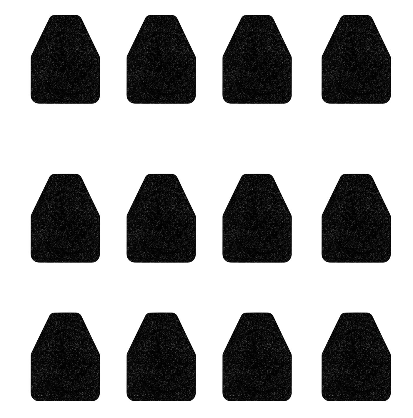 HBGOTL Urinal Mats (12 Pieces) -Crease-Free Packing, Heavy-Duty, Super Non-Slip, Water Absorption, Deodorization Black Floor Urine Mats for Men's Restrooms & Bathrooms(Hexagon)