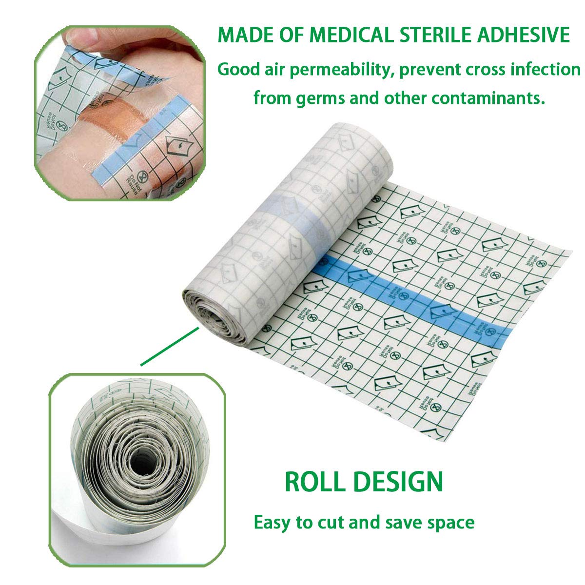 Tattoo Aftercare Bandage Roll 10"x 10 Yard - Waterproof Transparent Film For Tattoo Initial Healing And Skin Repair Adhesive Tattoo Supply Wrap
