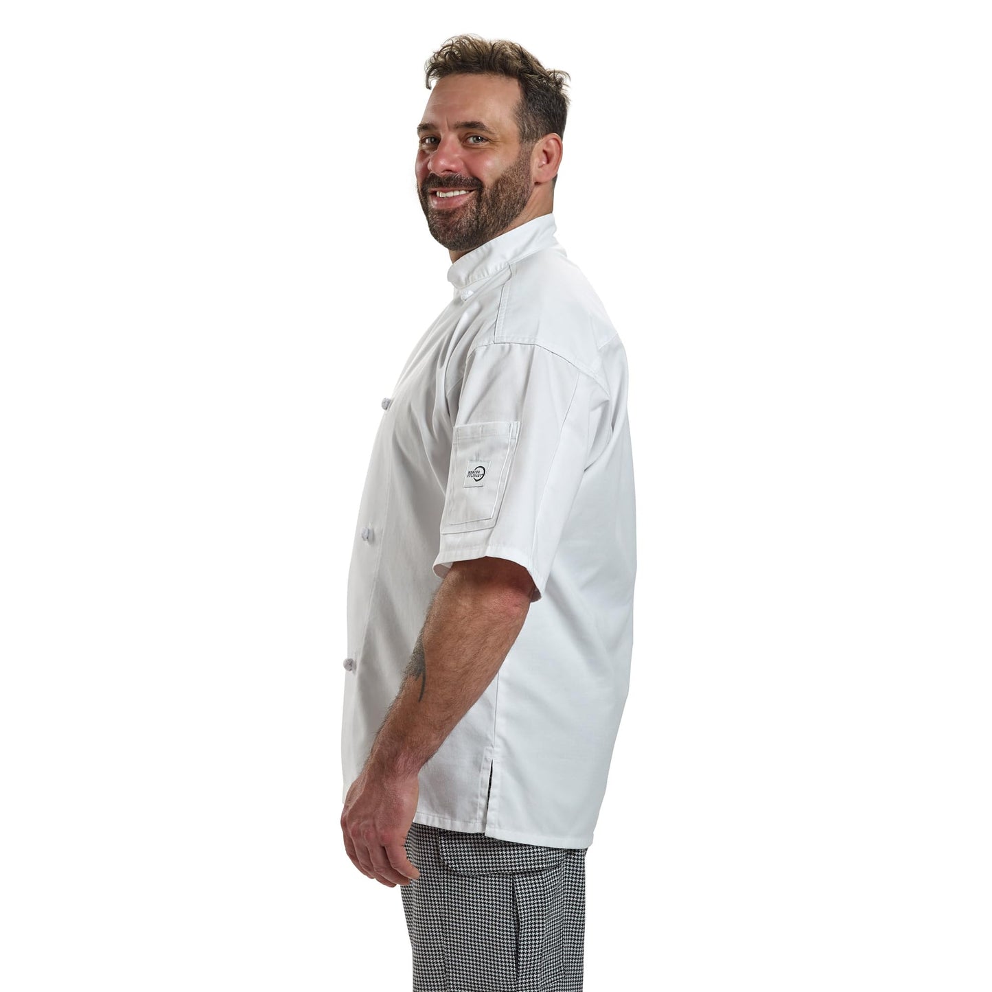 Mercer Culinary Unisex Adult Traditional Neck Chefs-jackets, White, Medium US