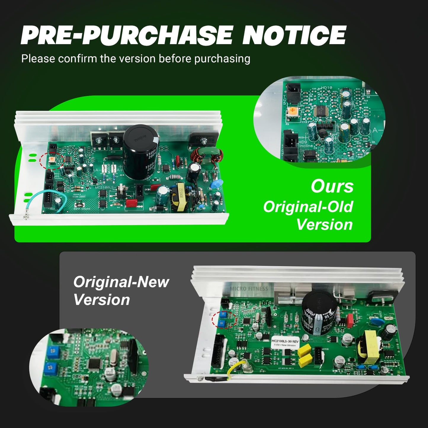LEAPTREND MC2100LTS-30 259522 Treadmill Motor Control Board, Treadmill Controller Motherboard Compatible with Epic, FreeMotion, Gold's Gym, Health Rider, ProForm, Reebok (Icon) Models