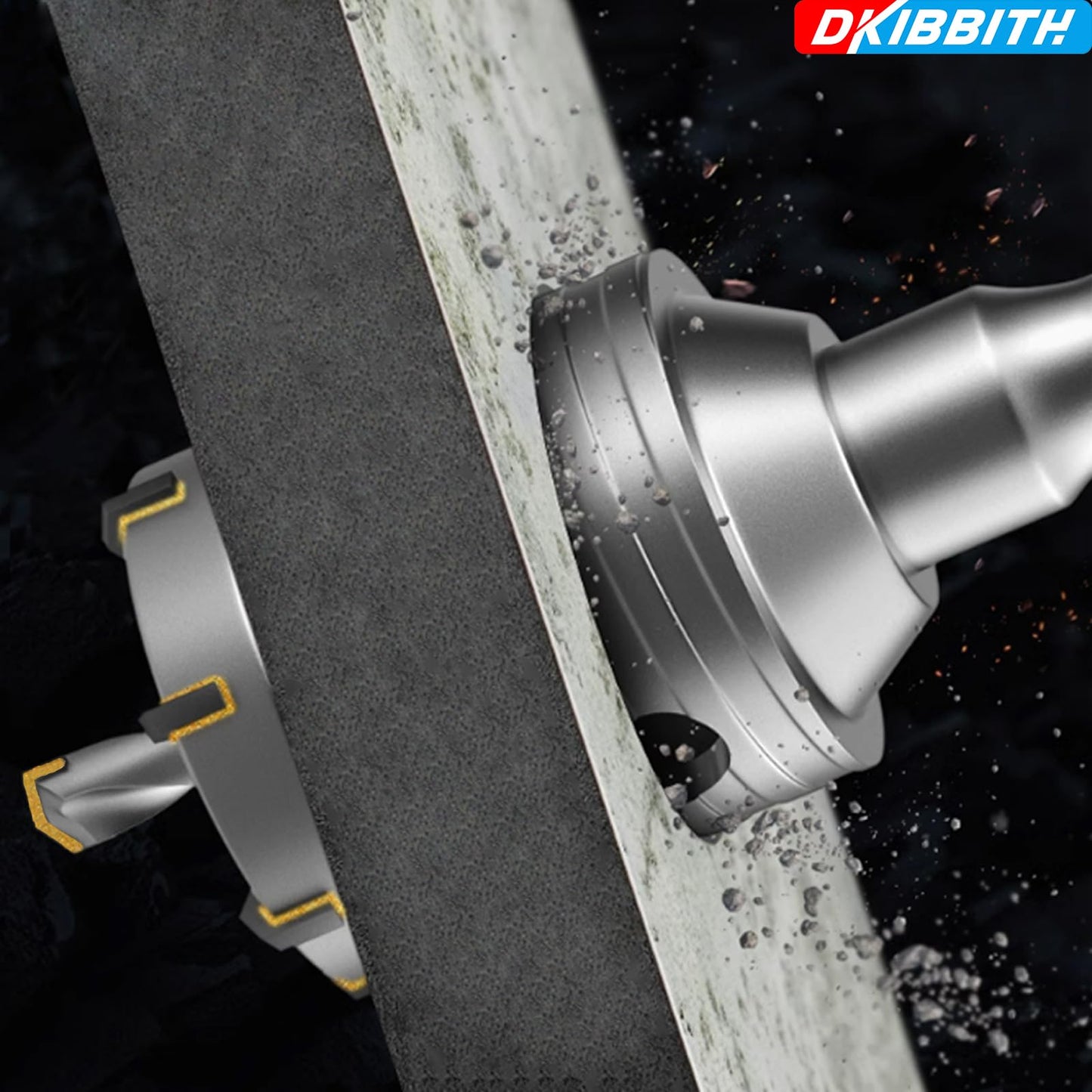 6-5/16" Concrete Hole Saw, 160mm Tungsten Steel Core Bit for Cinder Block, Brick, Rock, Plank Walls for Pipes or mini Split Lines, with SDS Plus Shank and 2 Center Positioning Drill Bits.