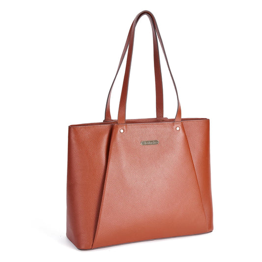 Blofinche Genuine Leather Tote Bag for Women Large Handbag Purse 2 Pockets Soft Real Vintage for Work Ladies Laptop Travel