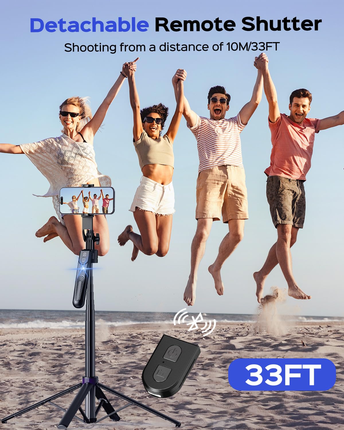NEMOVA 68'' Auto Face Tracking Tripod for iPhone, 360° Rotation Phone Tripod with Wireless Remote and Phone Holder, Selfie Stick Tripod for Android Phone, Applied to YouTube, Tiktok, Facetime