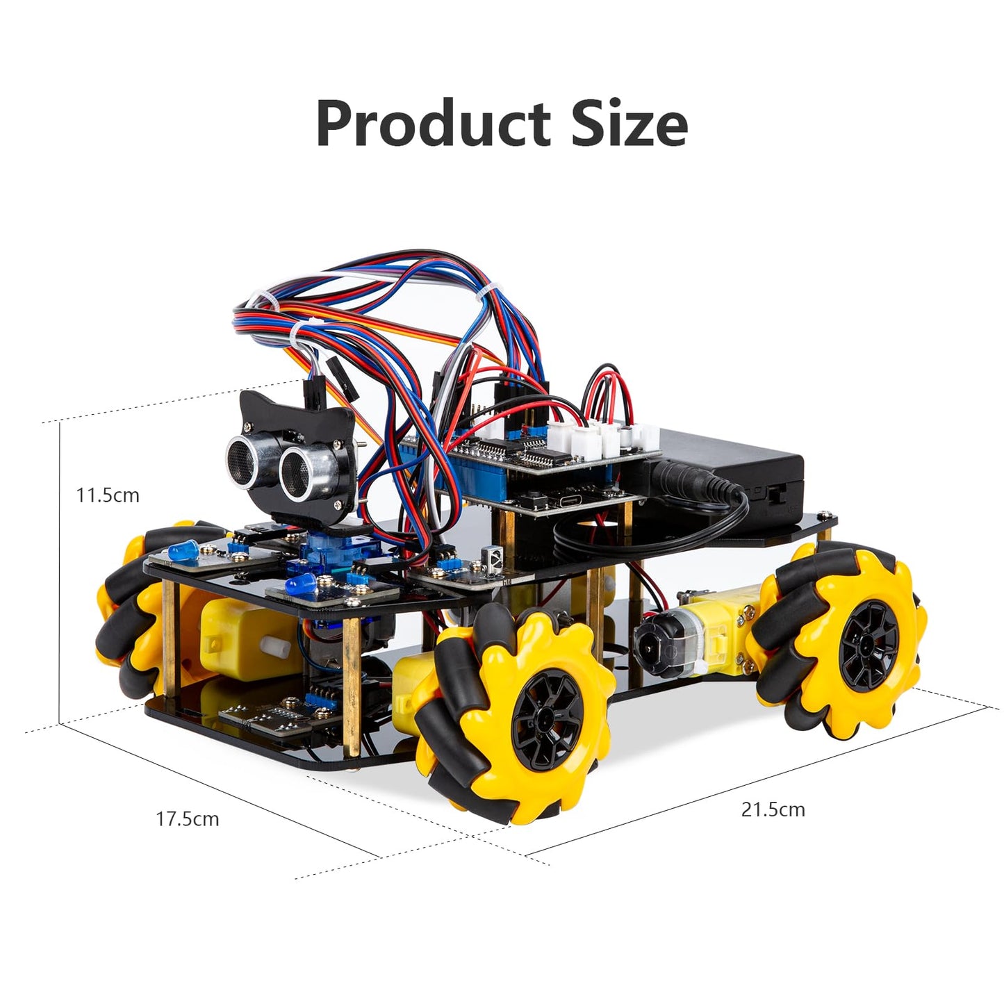 Smart Robot Car Kit Compatible with Arduino, Robotics for Kids Ages 8-12 12-16, Electronic Programming Project/STEM Science Kits Coding Gifts for Adults and Youths