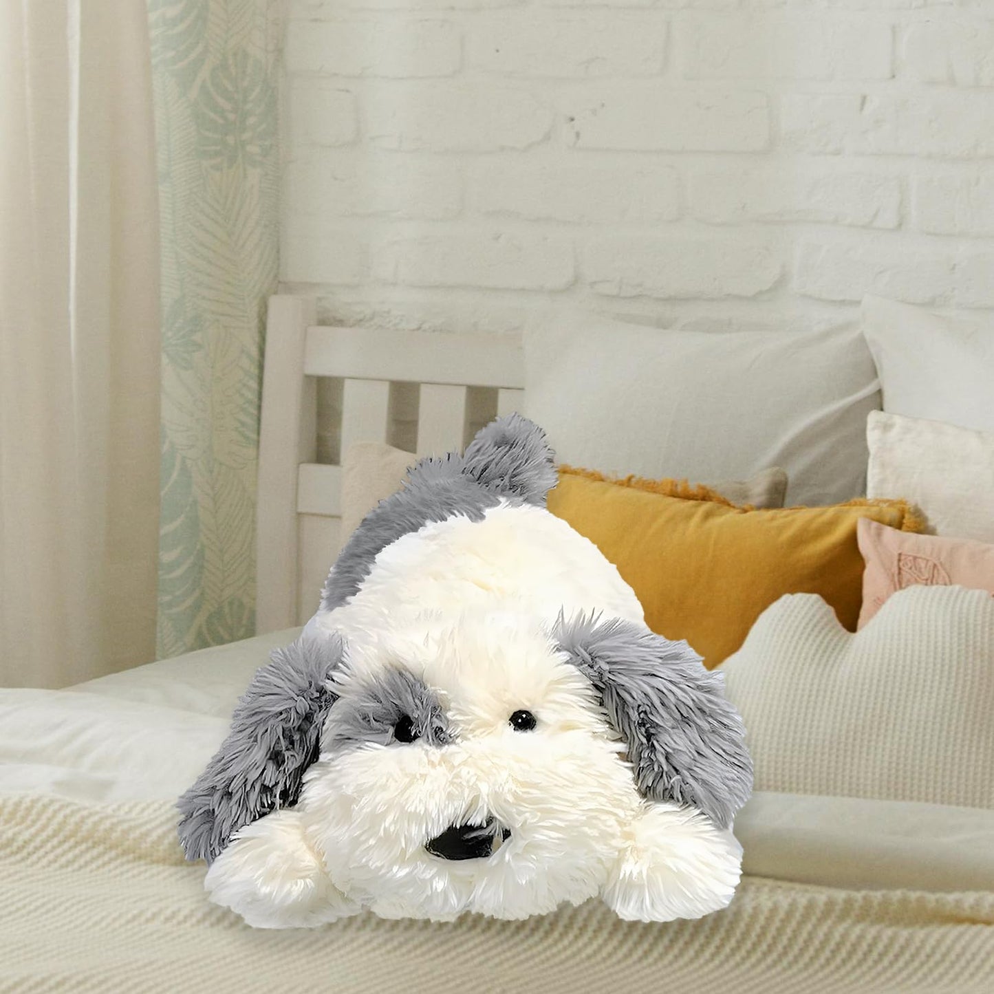 Crillop Weighted Plush Cow Stuffed Animal, 24 inches, 4 lbs, Soft Plushie for Kids and Adults (Dog Medium)