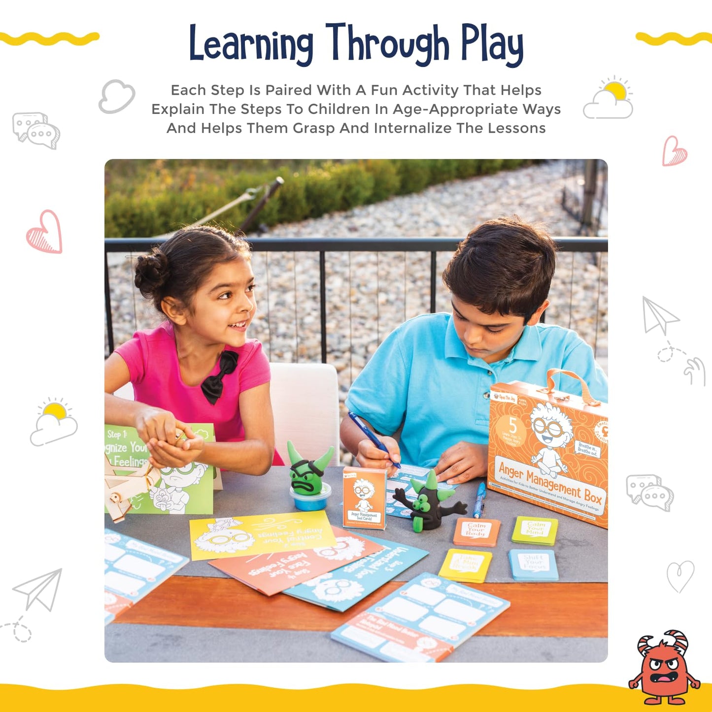 Open The Joy Anger Management Box for Kids | Includes Anger Control Card Game & Other 4 Anger Management Activities to Develop Emotional Intelligence | Anger Game for Kids Ages 4+
