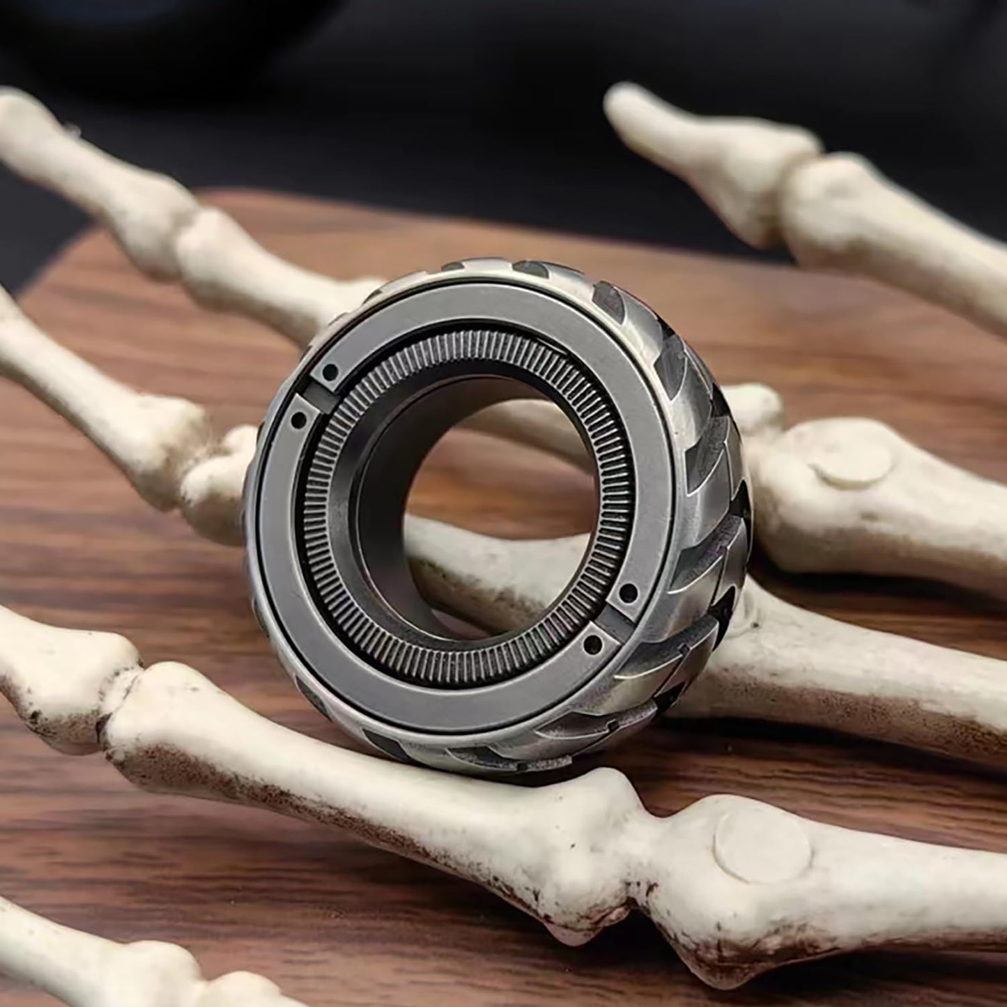 T-Conceal EDC Fidget Sliders Fidget Toys Stress Relief for Adults Magnetic Metal ADHD Casual Fidget Rings Haptic Coin Blocks (Tire-Upgrade)