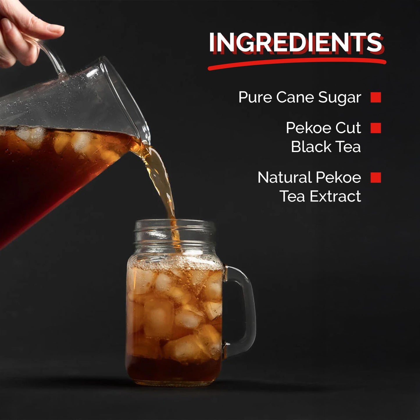 Cane Brew Sweet Tea – Southern Black Iced Teas, Family Size – No Boil, Zero Mess – Cold Brew for Home, Camping, RV, or Travel, 16 Half Gallon Bags