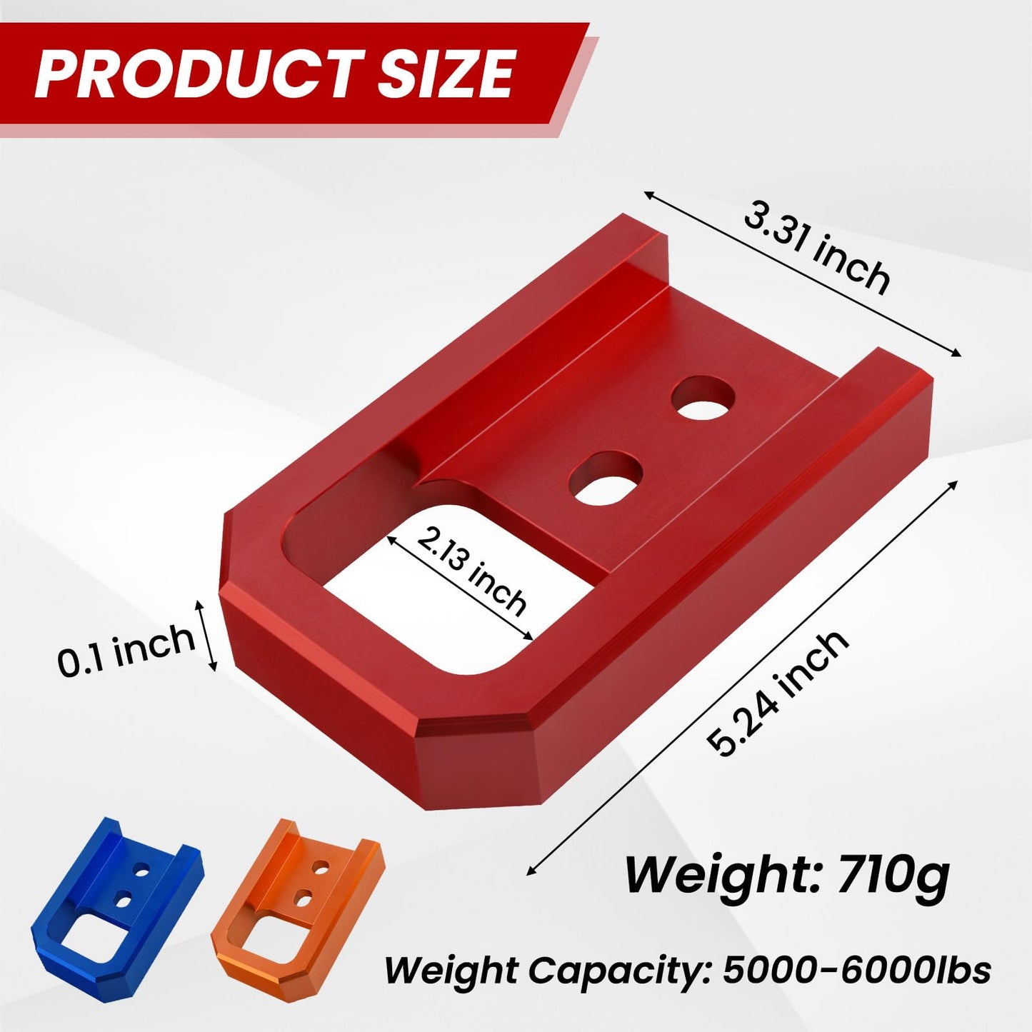 TECHPICCO Tow Hooks for Tacoma 2024-2026/4Runner 2025-2026/Land Cruiser 250 2024-2025, Car Tow Hooks Compatible with Toyota Tacoma/4Runner/Land Cruiser 250 Accessories (Red)