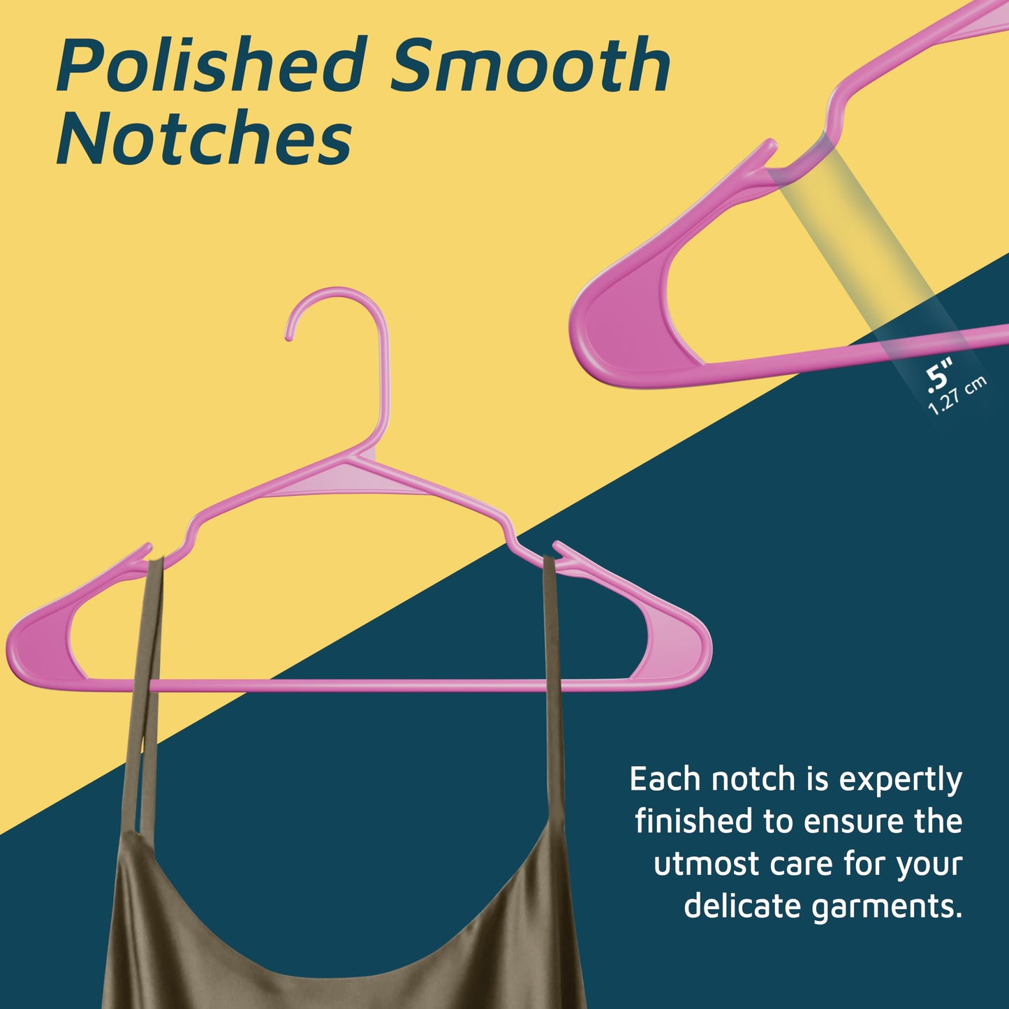 Lifemaster Plastic Clothes Hangers – Heavy Duty Hanger Set, for Organizing Clothes, Dresses, and Coat, Holds Up to 5 lbs, Space-Saving Hangers with Non-Slip Shoulder Grooves, Pack of 100, Pink